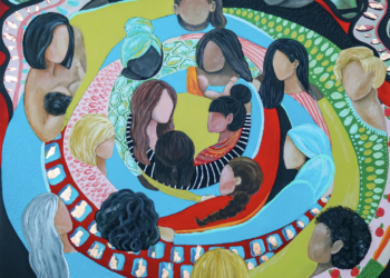 Stefanie Carson’ın Infinite Connections: Women United adlı eseri, kadınların kolektif gücünü konu alıyor.